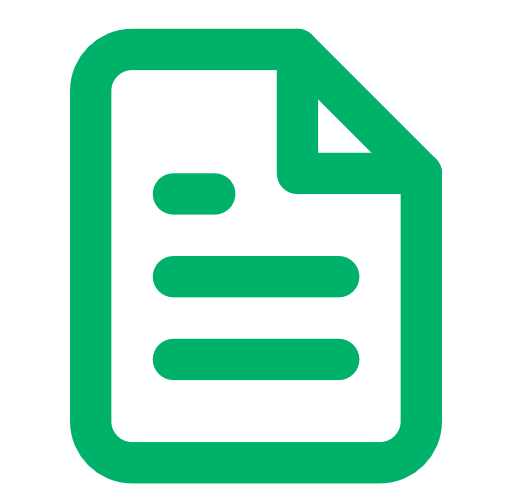 ícone de uma nota fiscal para representar a parte do processo de receber o documento da nota